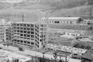 Construcción de la residencia de estudiantes de la Universidad Laboral.