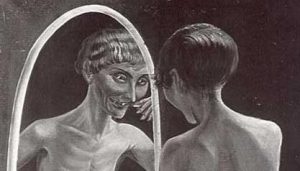 Detalle del cuadro de Otto Dix "Muchacha ante el espejo" (1921).