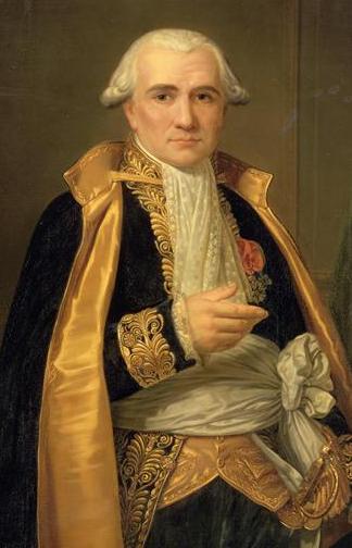 Gaspard Monge (1746-1818), comte de Péluse, Mathématicien, en grand habit de président du Sénat Conservateur, por Jean Guillaume Elzidor Naigeon. Foto: Wikipedia