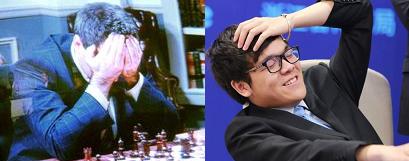 Dos décadas separan estas dos imágenes: Kaspárov y Jie pierden ante Deep Blue y AlphaGo.