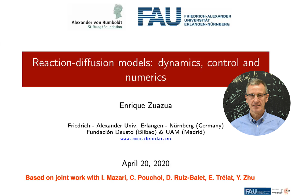 Webinar: Control of reaction-diffusion models arising in Social and Biological Sciences