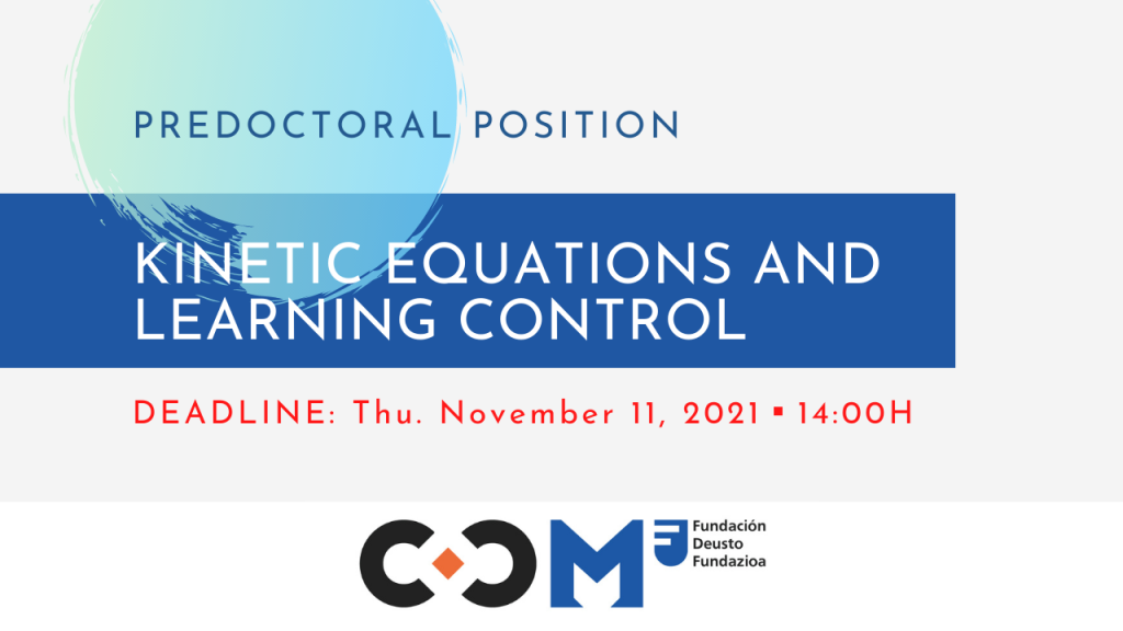 Open call Predoctoral position: Kinetic Equations and Learning Control