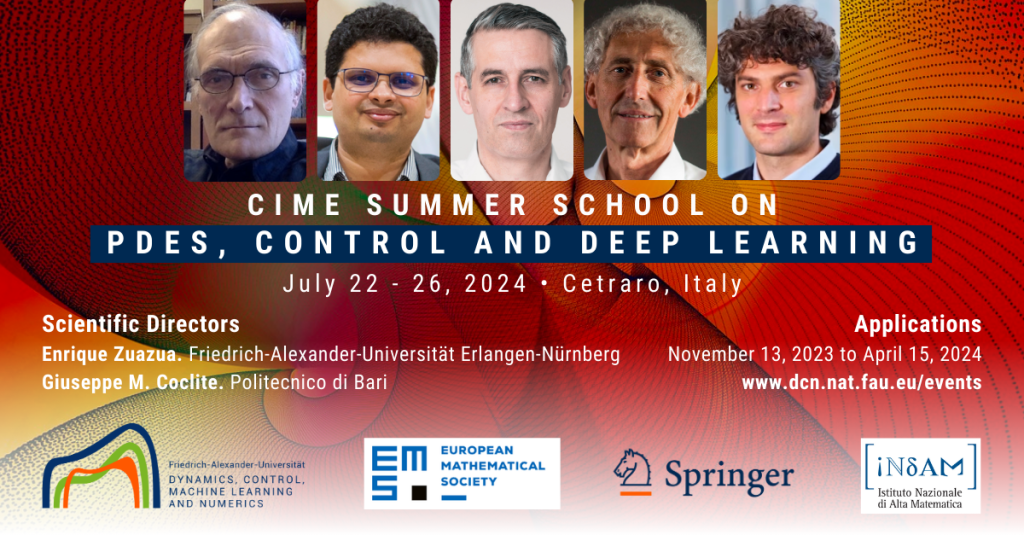 CIME summer school on PDEs, Control and Deep Learning