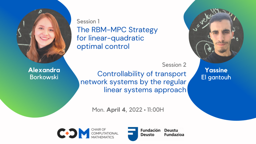 CCM double-seminar: “The RBM-MPC Strategy for linear-quadratic optimal control” and “Controllability of transport network systems by the regular linear systems approach”