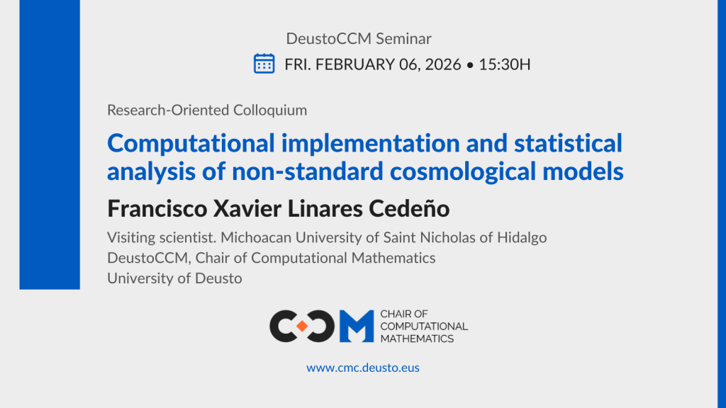 DeustoCCM Seminar: Computational implementation and statistical analysis of non-standard cosmological models