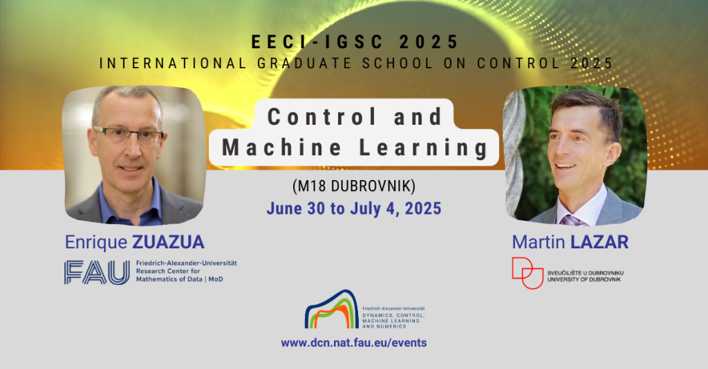 EECI-IGSC 2025 (M18): Control and Machine Learning