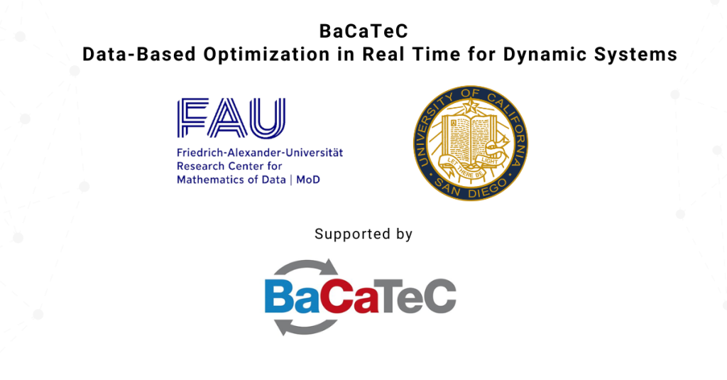 BaCaTeC. Endowing Artificial Intelligence with Control-Theoretic Guarantees: Data-Based Optimization in Real Time for Dynamic Systems