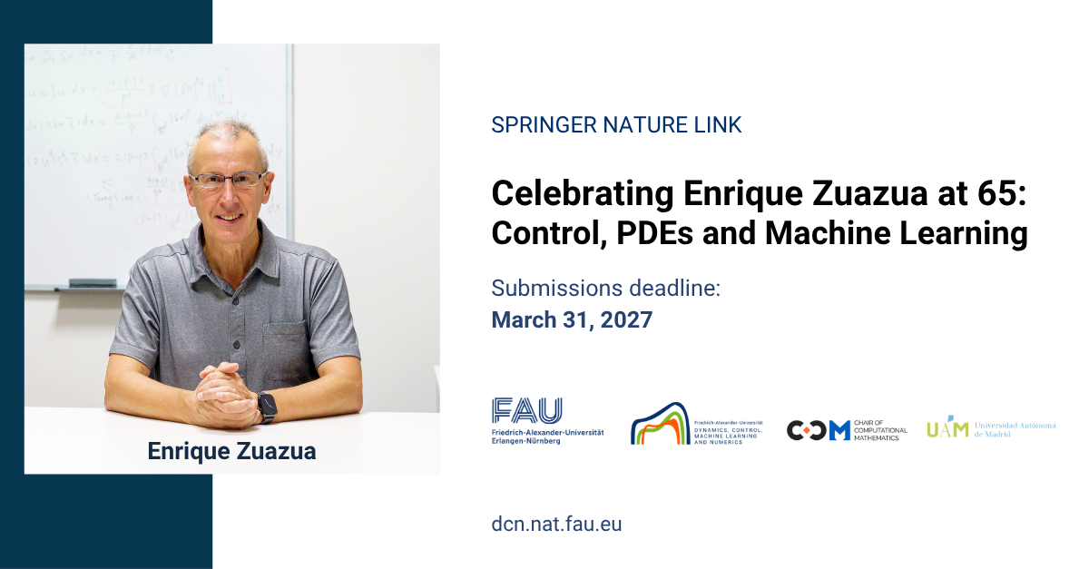 Springer Nature – Celebrating Enrique Zuazua at 65: Control, PDEs and Machine Learning