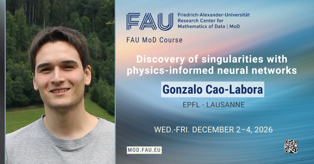 FAU MoD Course: Discovery of singularities with physics-informed neural networks