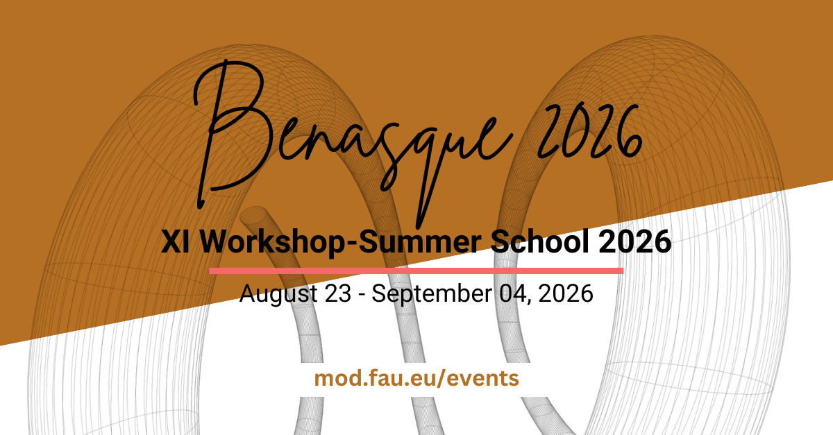 Benasque XI Workshop-Summer School 2026: Partial differential equations, optimal design and numerics