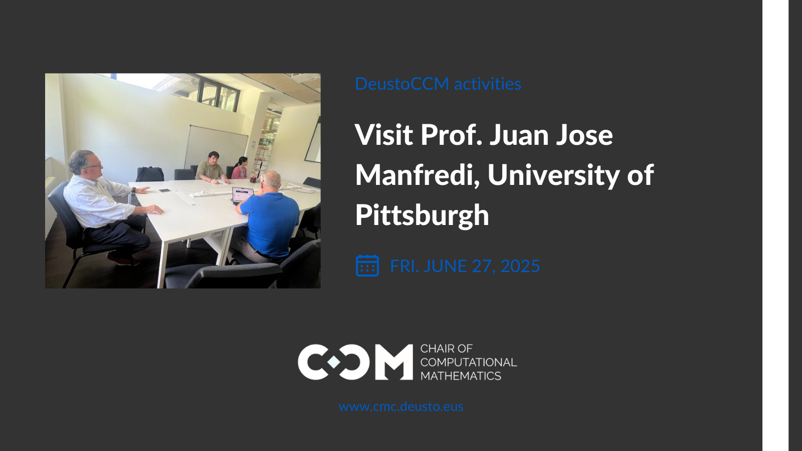 Meeting Prof. Manfredi, Pitt. (June 27, 2025)