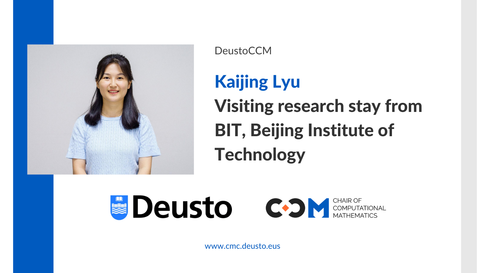 Visiting research stay from BIT, Beijing Institute of Technology